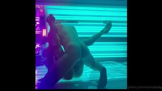 Fucking Sannababy in a Sunbed