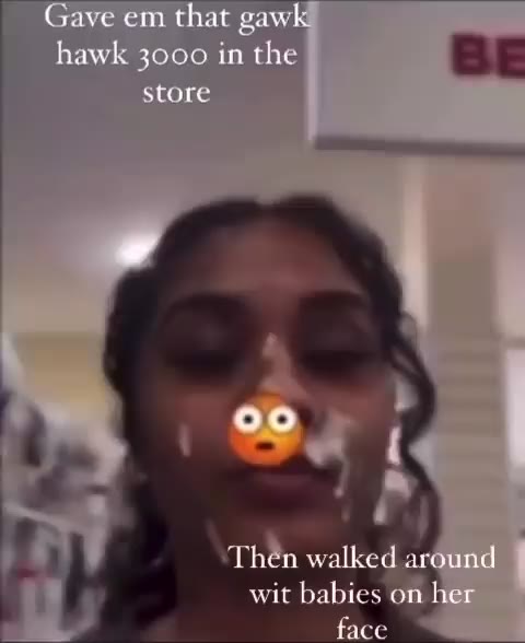 Amateur Slut Walks with Cum on her Face in Store