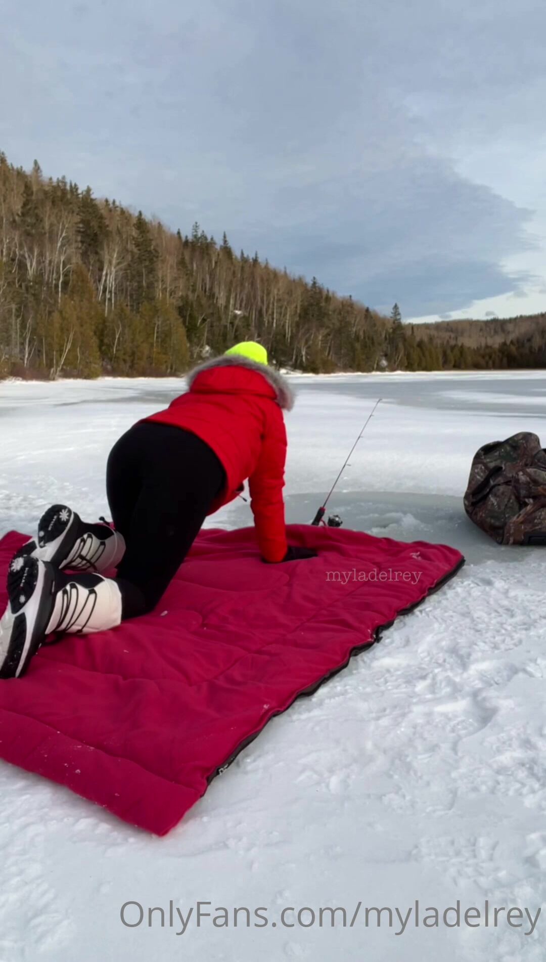 Myla del rey ice fishing