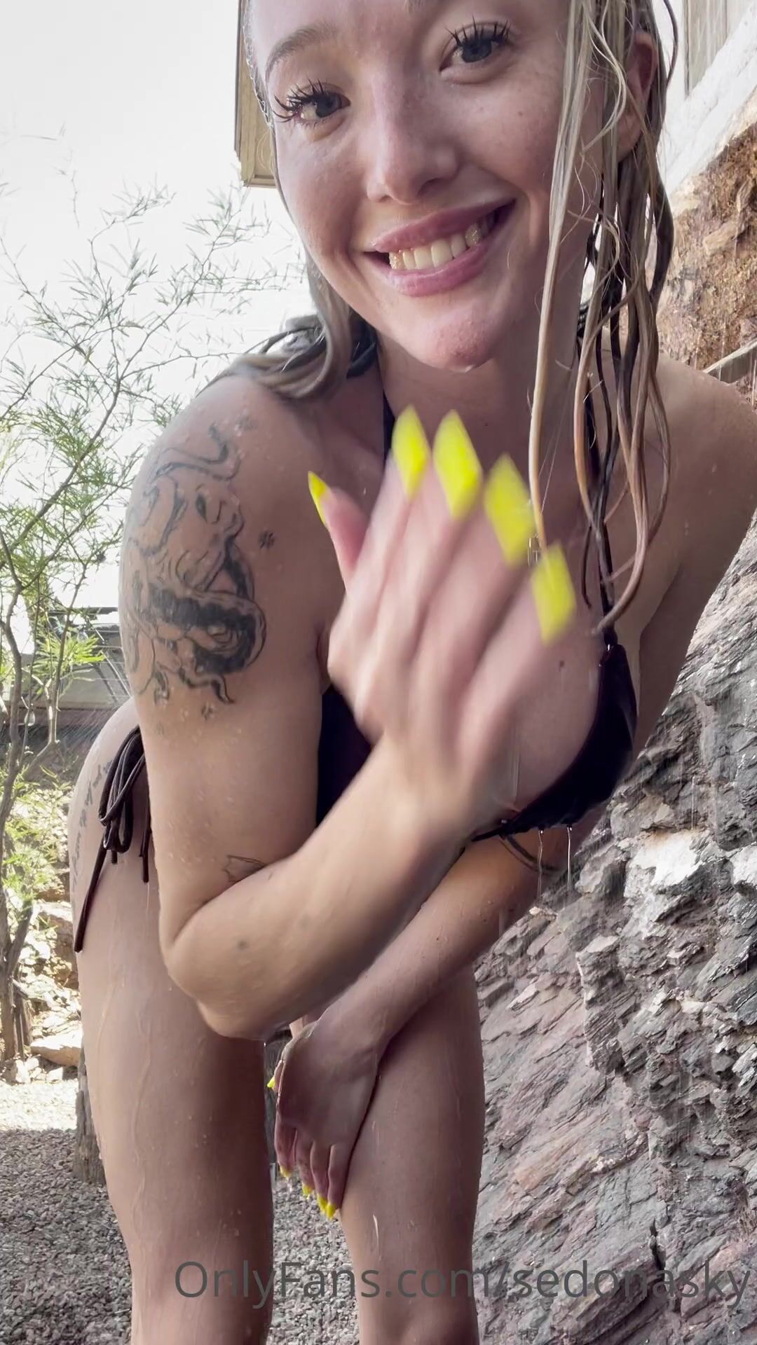 Sedona Sky Gets Wet In The Garden