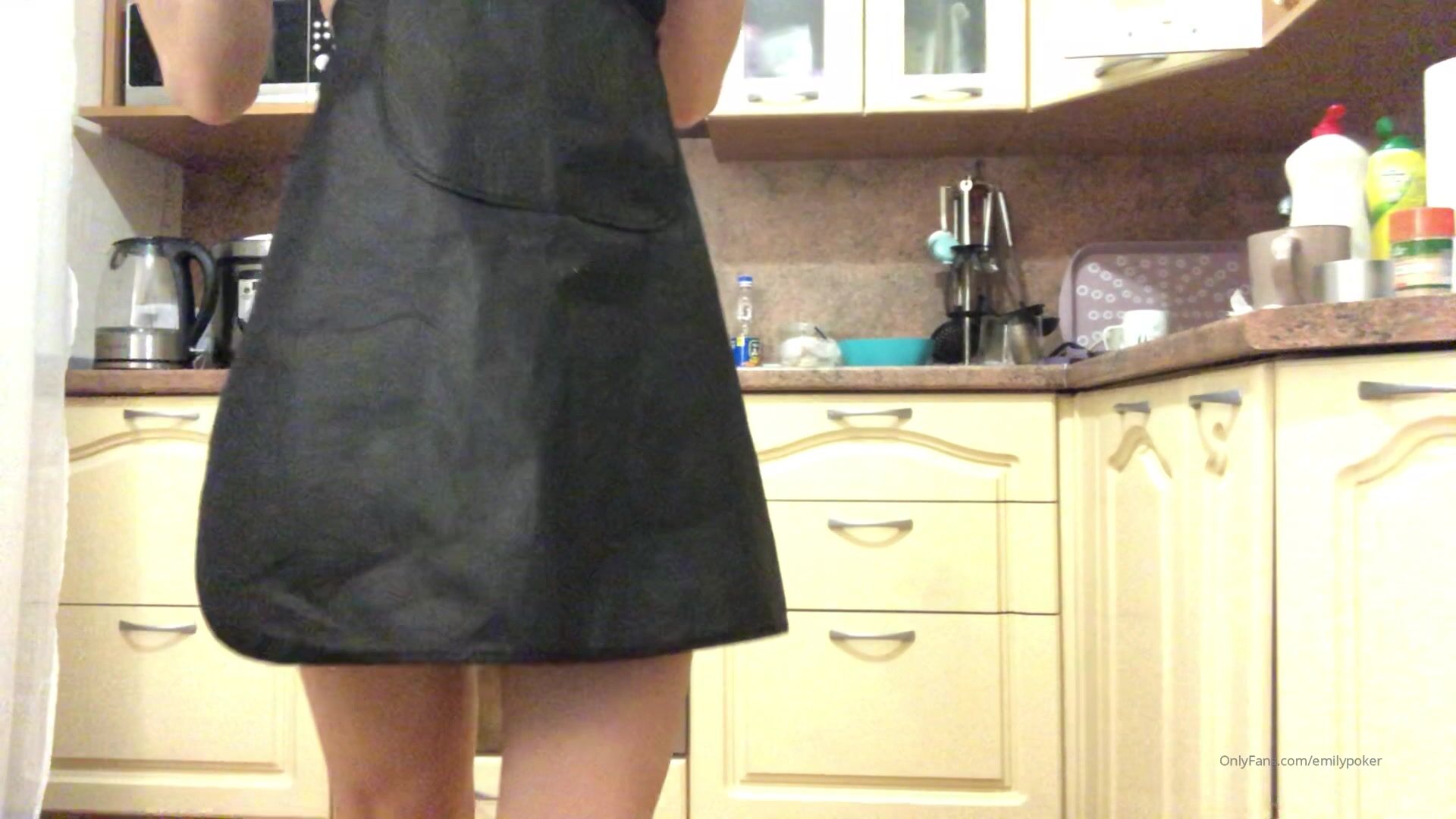 Emily Poker Strips In The Kitchen