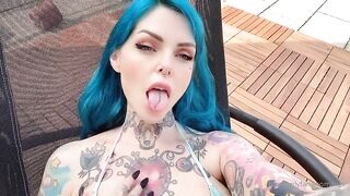 Riae Outdoor Topless Teasing