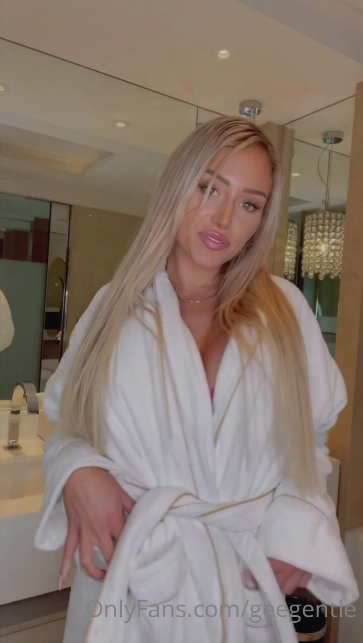 Australian Bombshell Georgina Gentle in Sexy Pink Lingerie