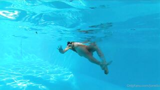 June Liu Spicy Gum In The Outdoor Pool