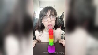 Purrincess Joy Blowjob And Handjob With Dildo