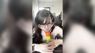 Purrincess Joy Blowjob And Handjob With Dildo