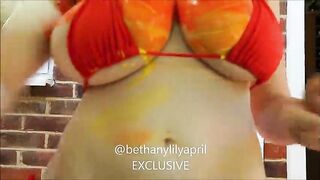 Bethany Lily April Messy Play In Bikini