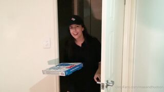 Mae Cartia - Delivery Girl Sucking Customers Big White Cock