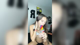 Senya Marin Sucks Dildo