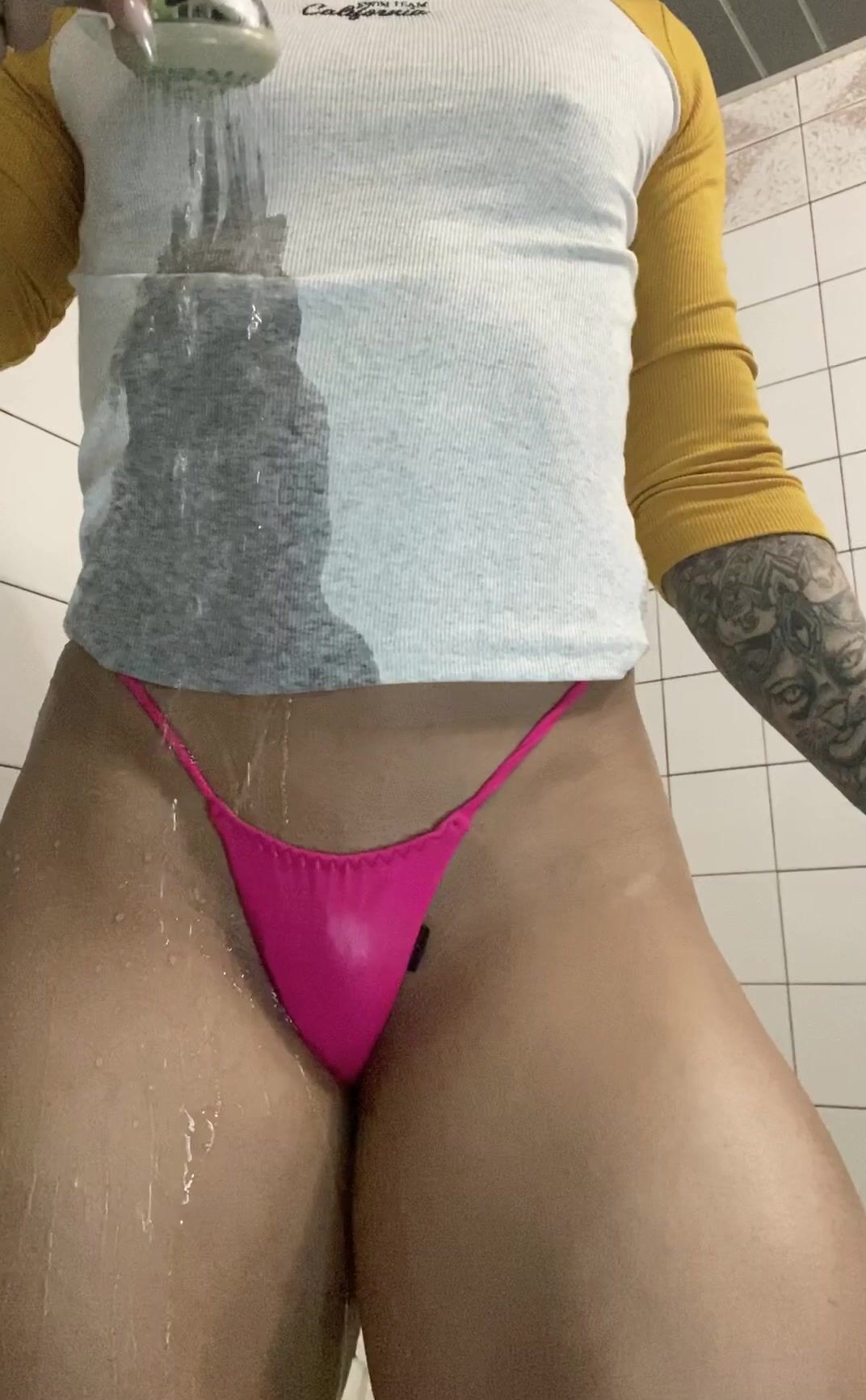 Bakhar Nabieva Wet Shirt Play In The Shower