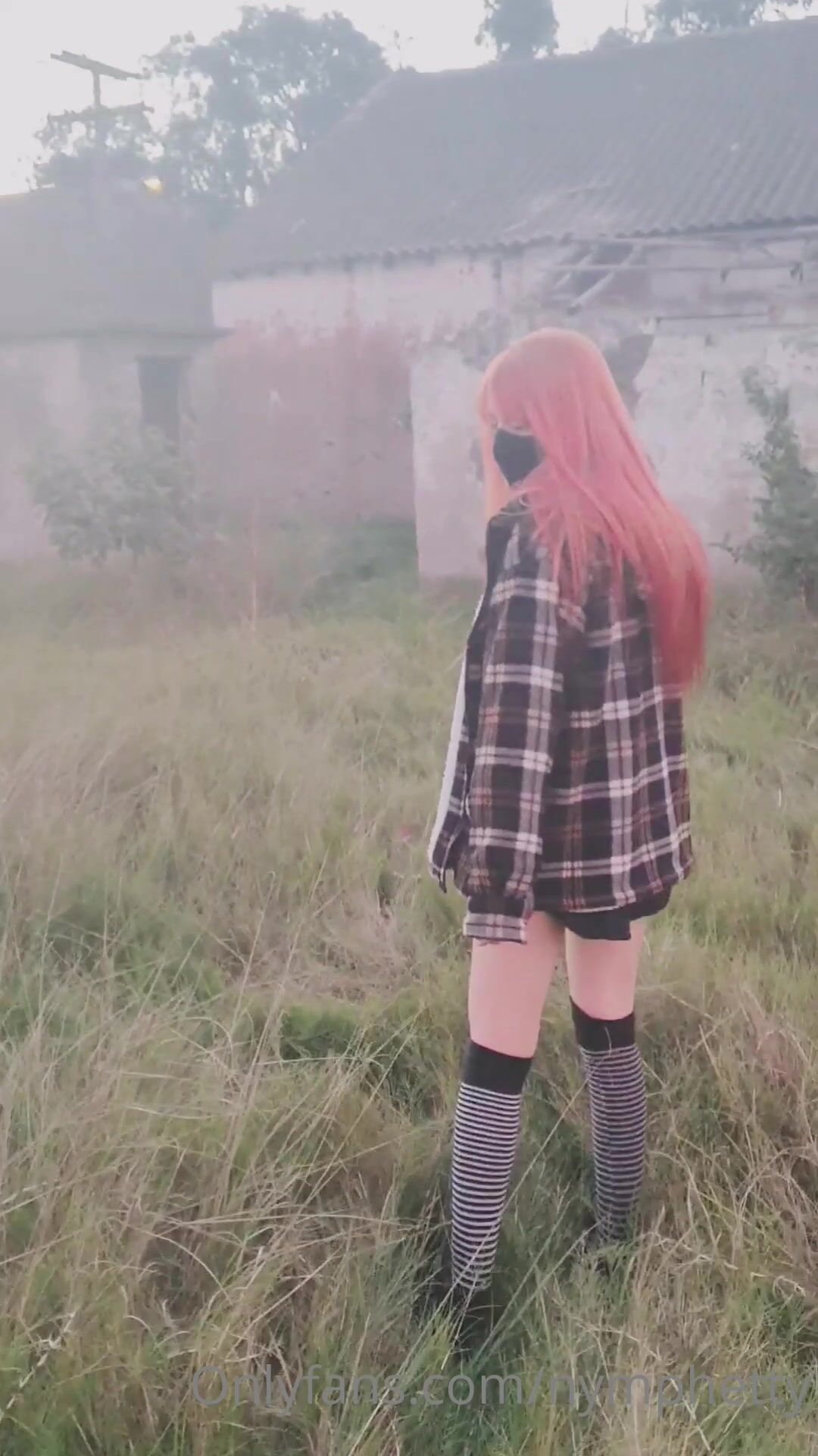 Nymphelita Strips In Abandoned Building