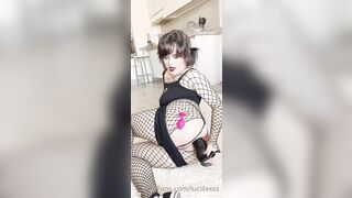 Luciilexss Kinky Play In Fishnet Dress