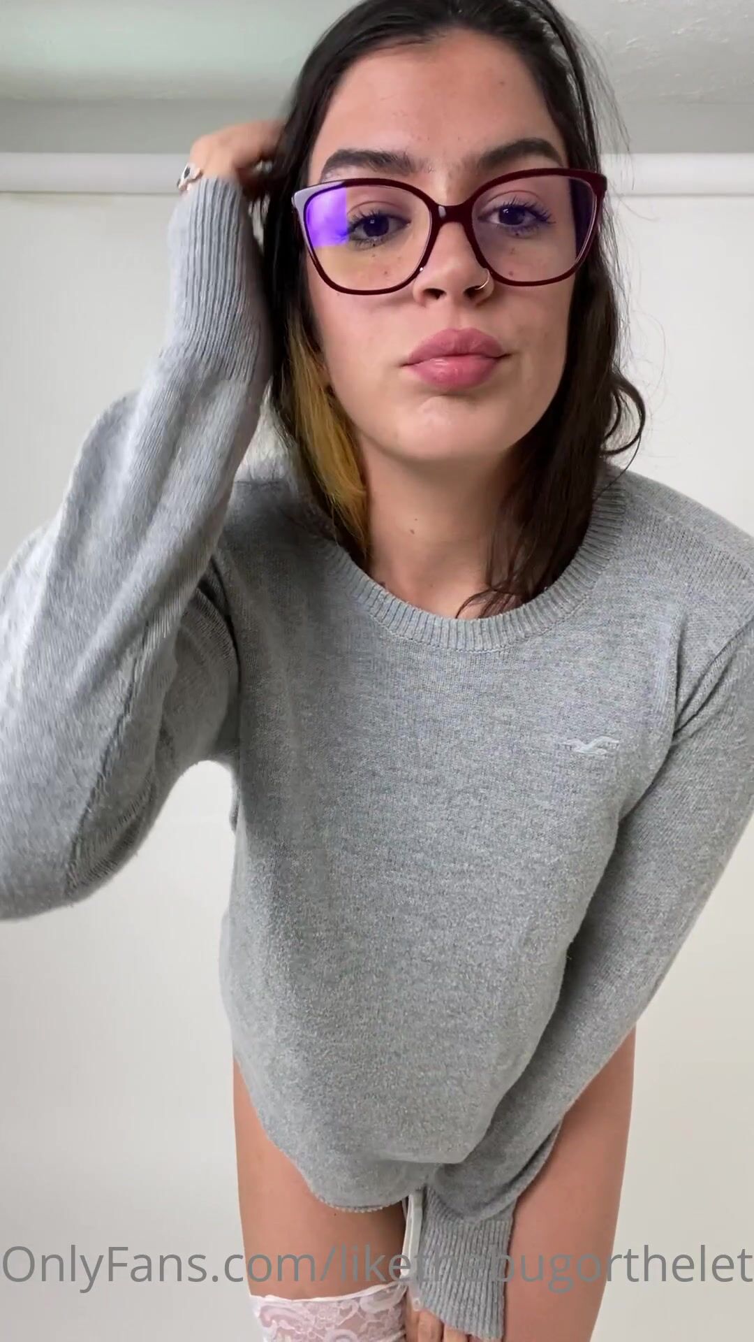 LikeTheBugOrTheLetter Strips In Glasses