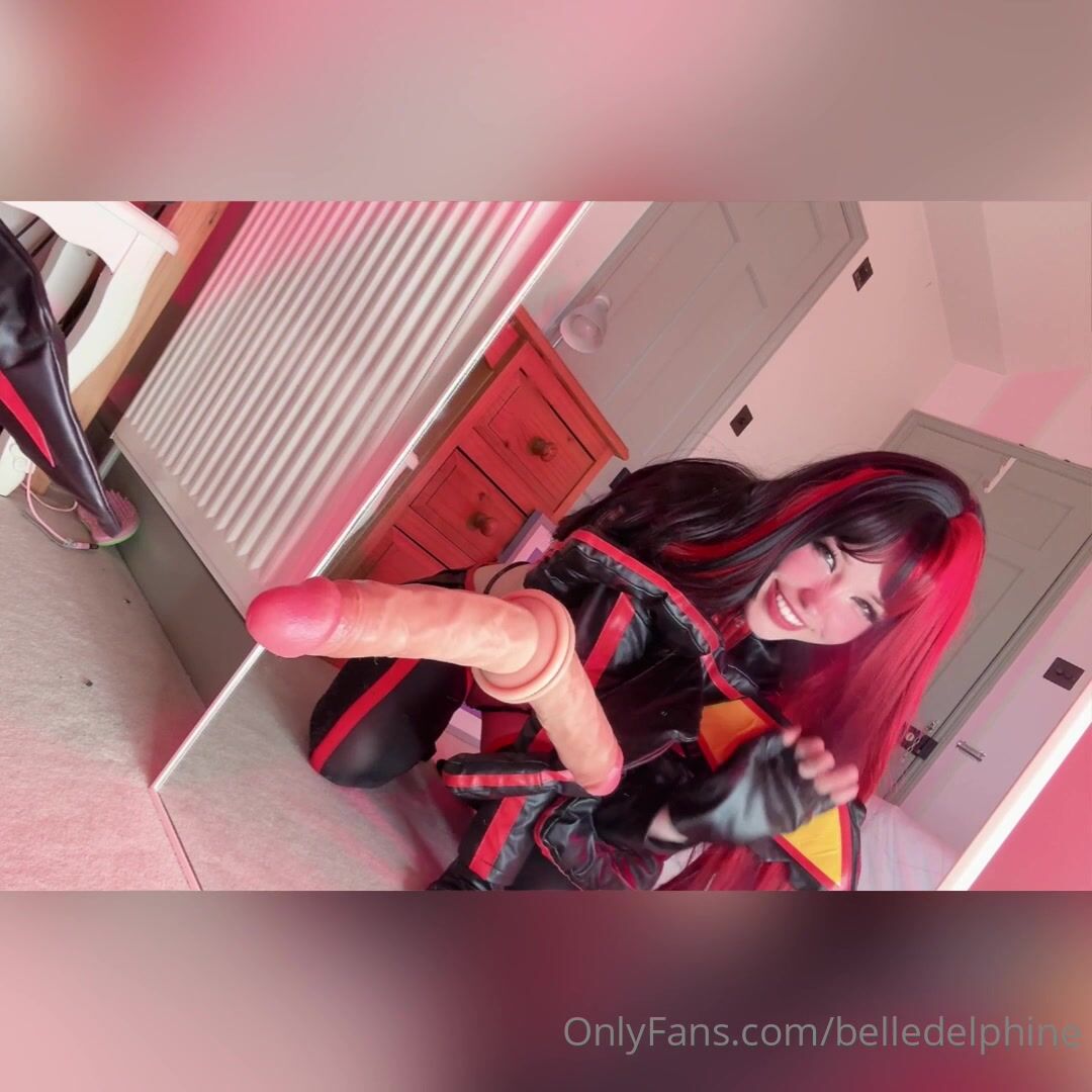 Belle Delphine Fucking Pussy with a Huge Dildo