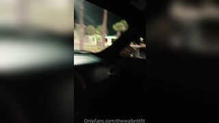 Therealbrittfit Giving Blowjob in Car Parking Lot