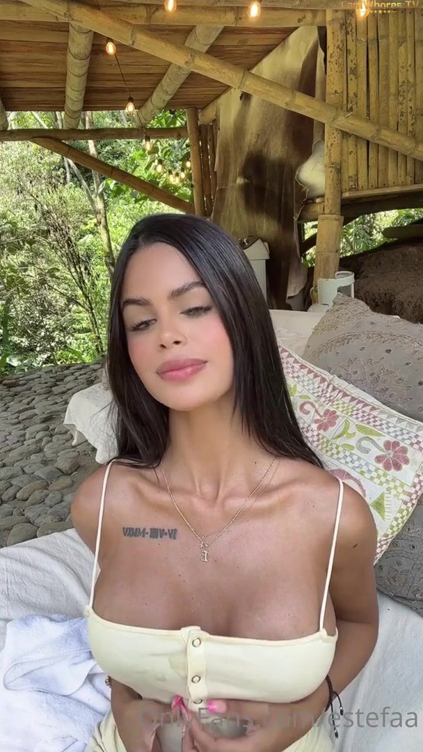 Estefaa Outdoor Masturbation With Dildo