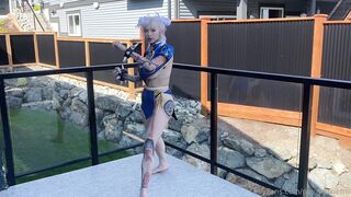 PinupPixie Masturbating And Riding Dildo in Cosplay