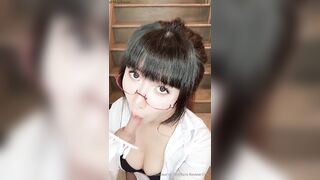 Slutty Asian MissWarmJ Plays with Dildo