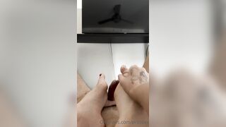 Rosie Rider POV Feetjob With Cumshot