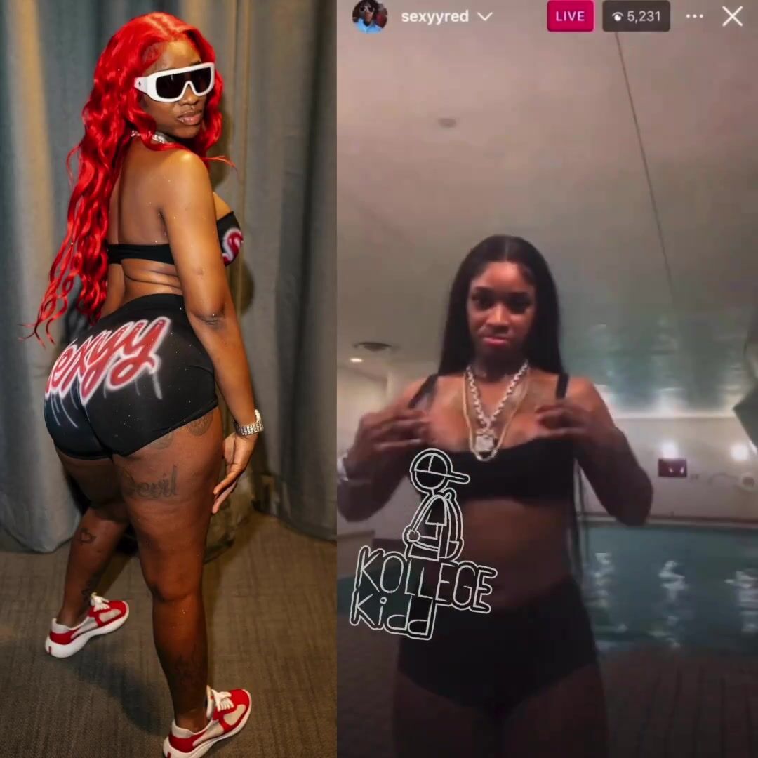 Rapper Sexyy Red Flashing Tits on Instagram Live
