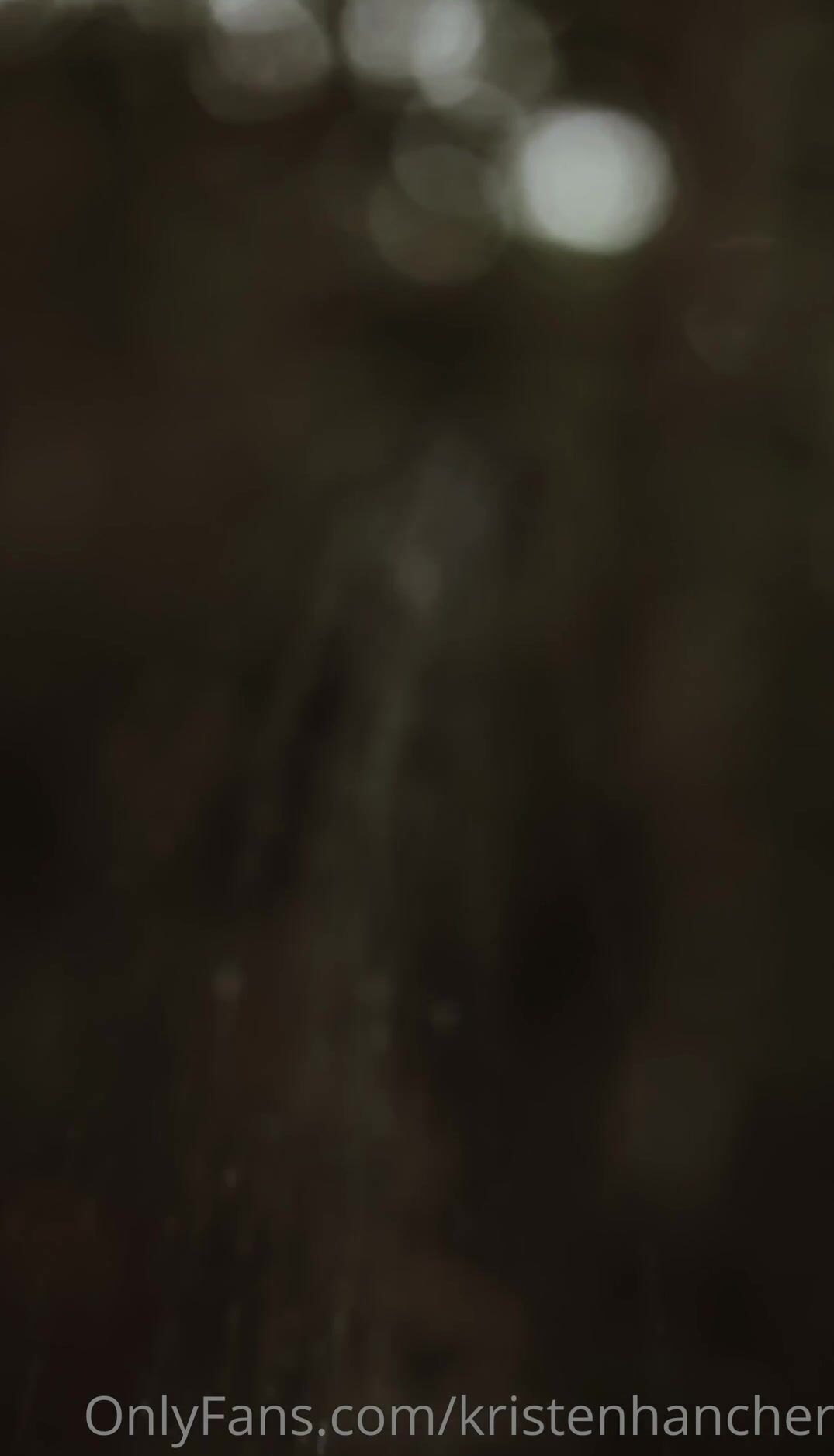Kristen Hancher Taking Shower In The Woods