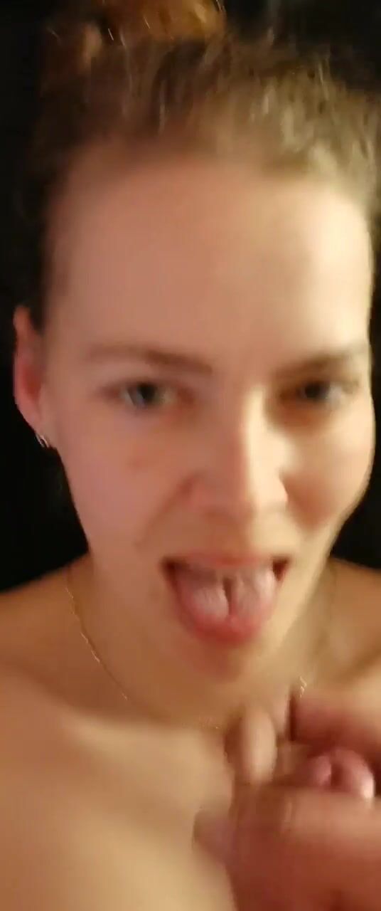Danish Louise Pedersen Swallows A Big Cumshot