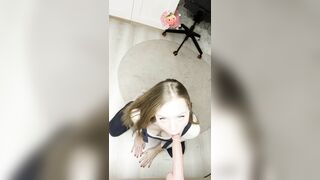 Swedish theswepeach dildo blowjob