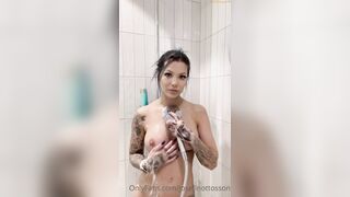 Swedish Josefin Ottosson showering her hot naked body