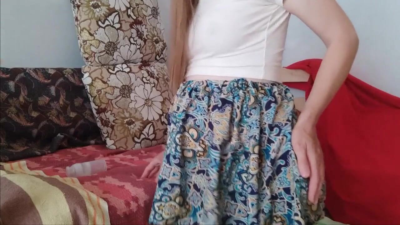 Pregnant blonde MILF in a short skirt gets creampied