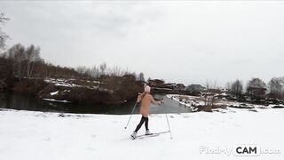 Nude Skiing Solo Female With Tattoos