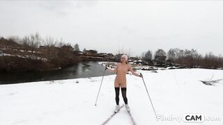 Nude Skiing Solo Female With Tattoos