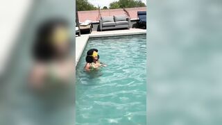 Theonlysafarii Hot Lesbian Kissing in Pool