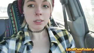 Orgasm in a Car at a Busy Parking Lot