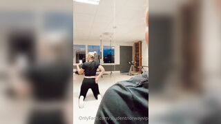 studentnorway teasing her ass after gym