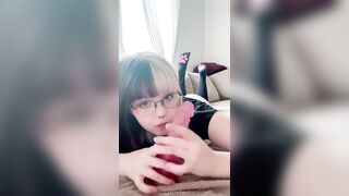 Swedish bunnygirl.ella dildo blowjob Part 1
