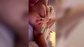 Breckie hill topless boob tease