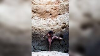 M4m4chulo with dildo in a cave