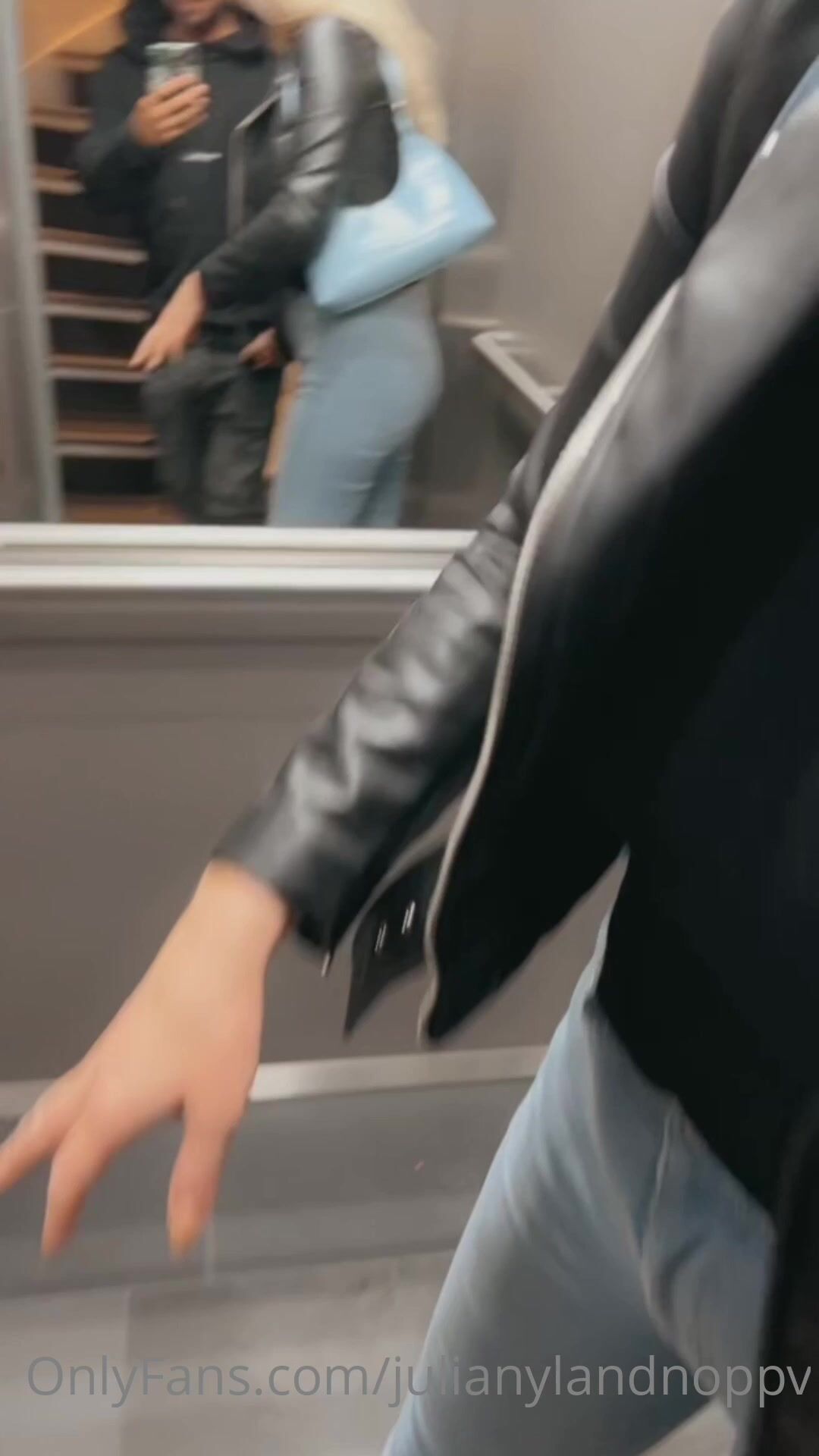 Julia Nyland - Blowjob And Sex in Public Elevator