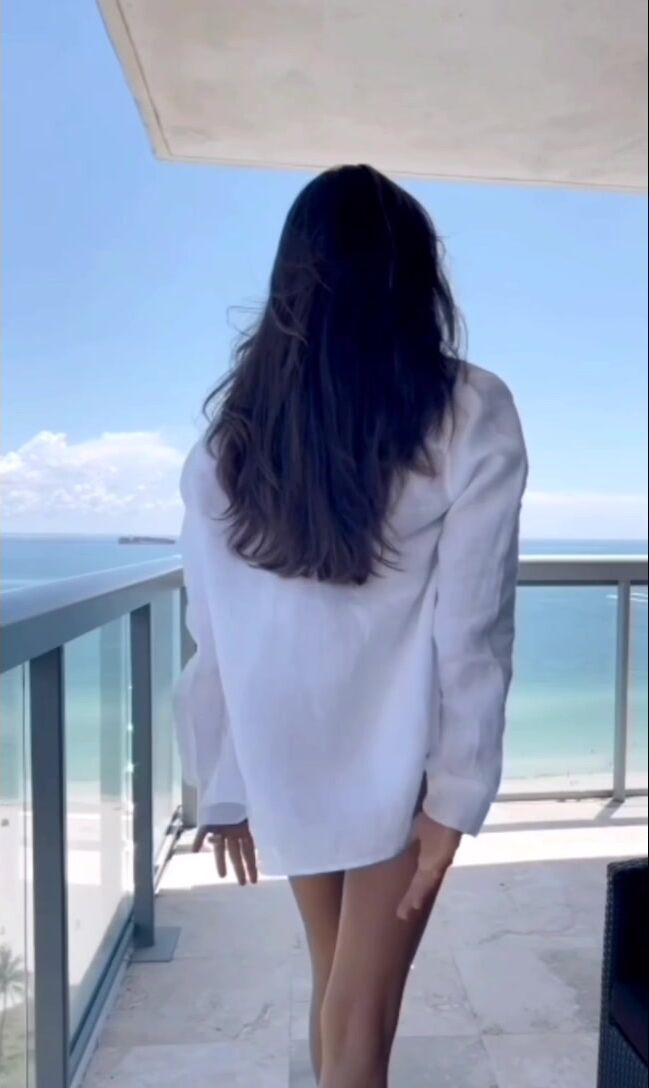 Debbie Stpierre Strips On The Balcony
