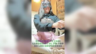 MiamorLozano Sucks Sex Toy In Mask