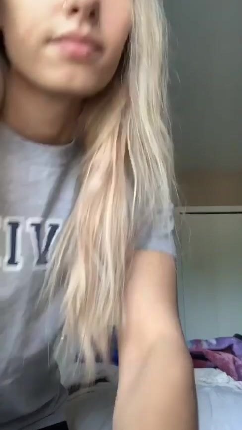 Fit girl masturbates