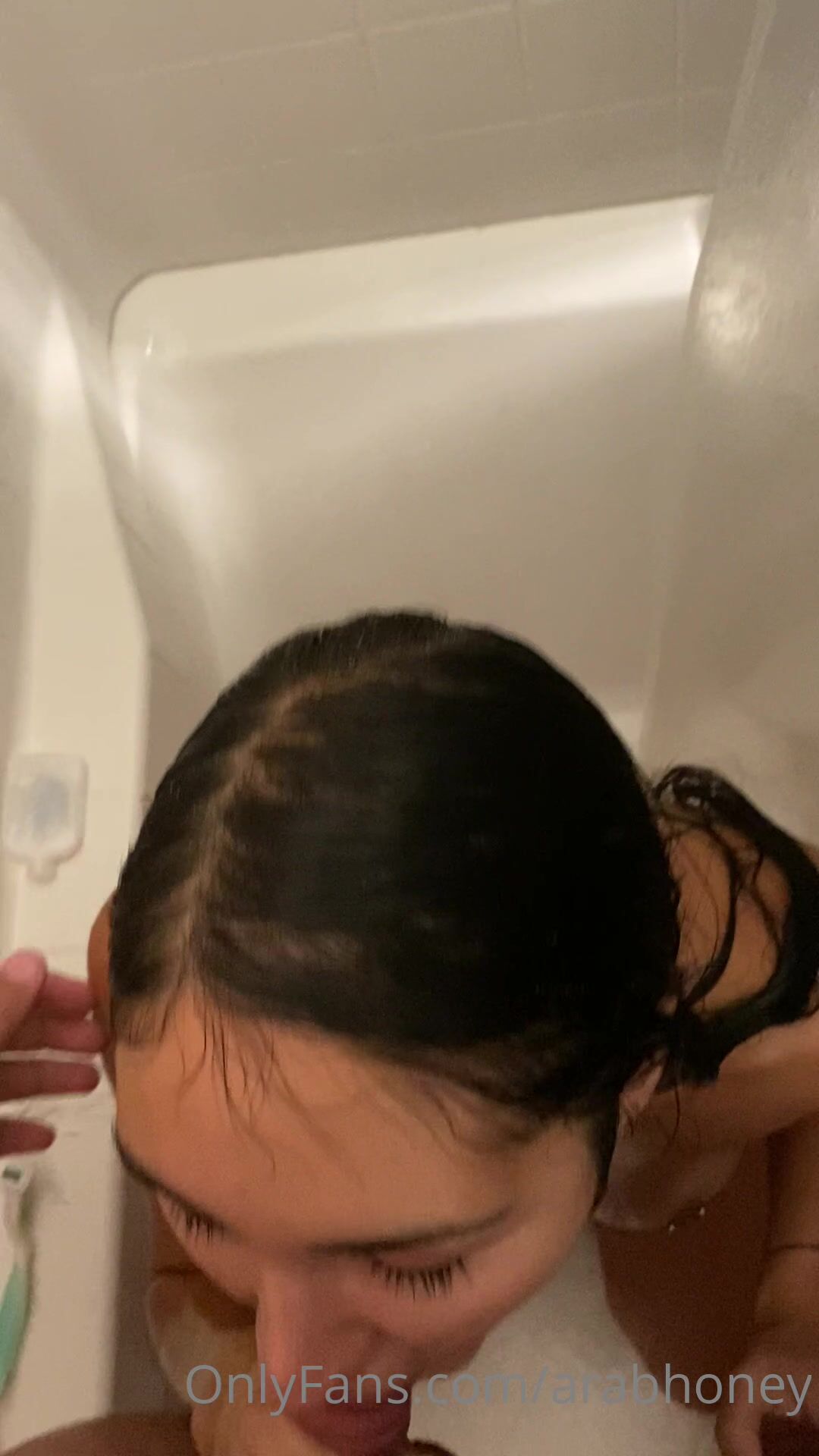 Arab Honey Blowjob In The Bathroom