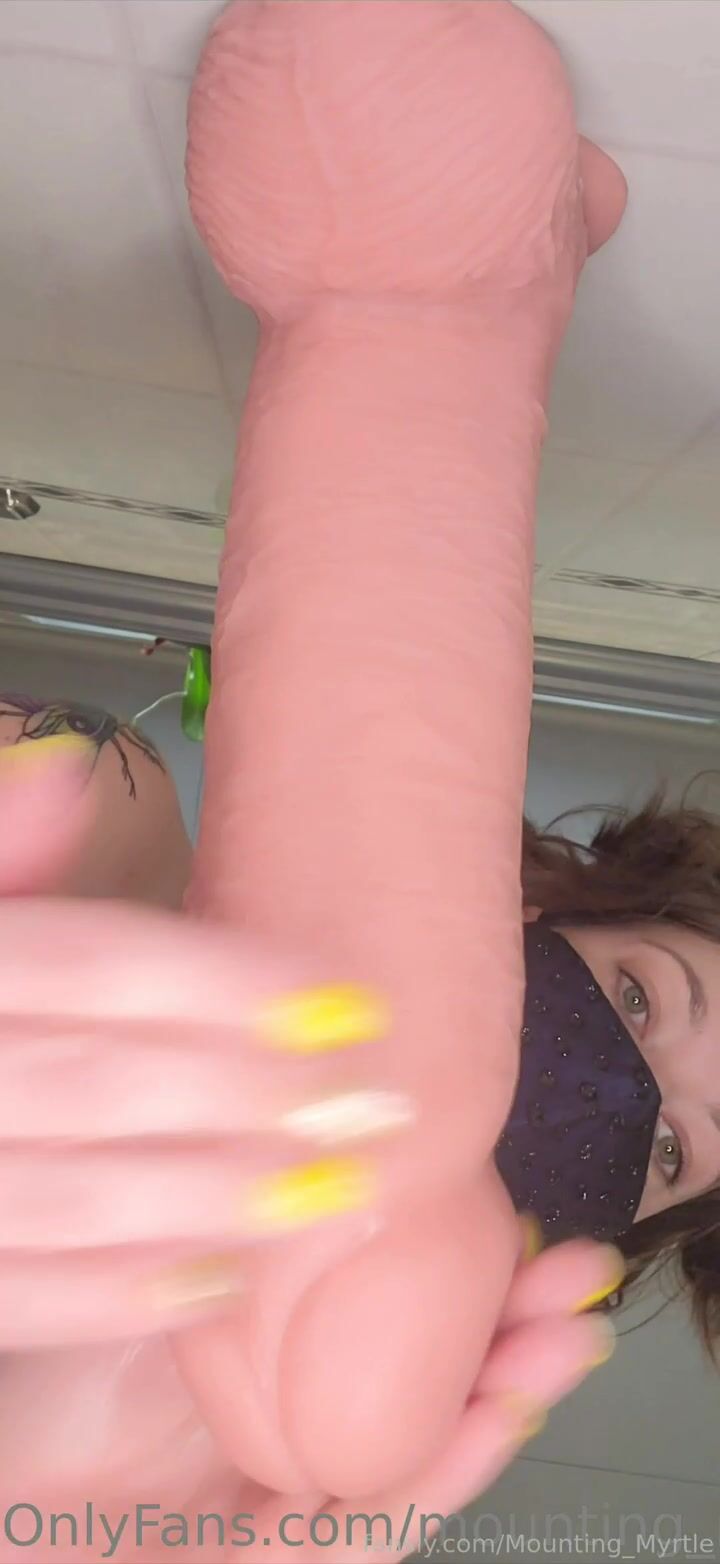 mounting_myrtle from norway rides dildo in shower and squirts