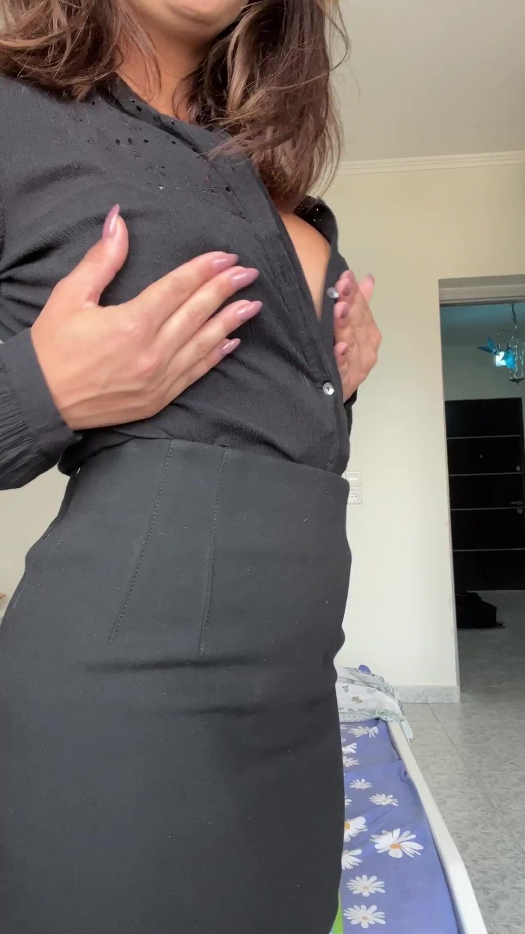 Horny Wife Showing Her Titties