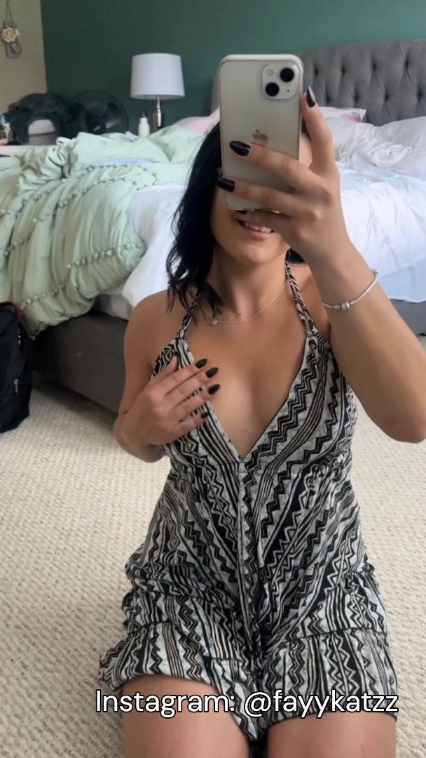 Horny MILF in Summer Dress Playing with Her Tits