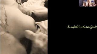 Swedish MILF Alpheratz handjob & cumshot on huge tits