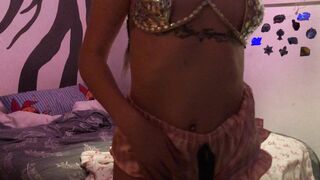 LalaGi Teasing In Sexy Dress With Tits Close Up