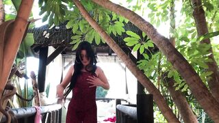 LalaGi Outdoor Posing In Sexy Dress Compilation