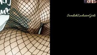 Katie Maria Nozer fishnet dildo pussy masterbation