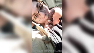 Sugarsexclusive Sucking Cock in Car While Driving